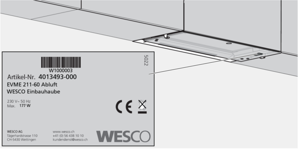 Typenschild-Wesco-Platzierung-EVME-211
